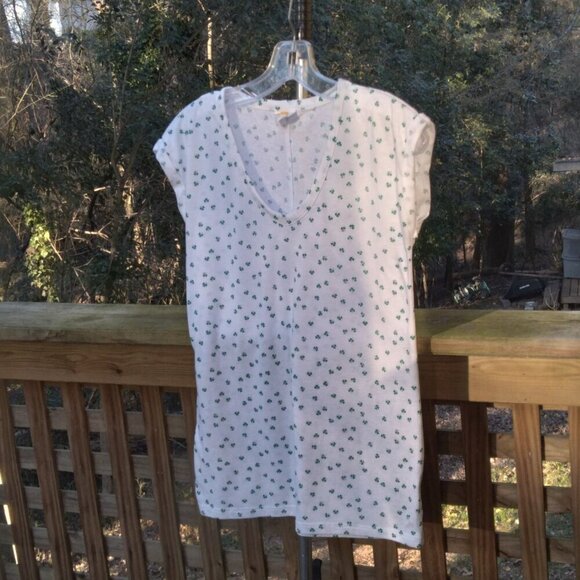 C&C California Vintage 80's Shamrock on White VNeck Tee Shirt Sz M - Picture 7 of 7